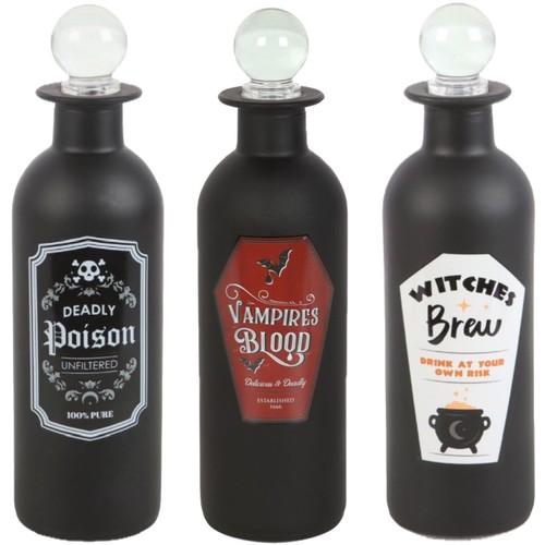 Decorative black glass potion - decorative,