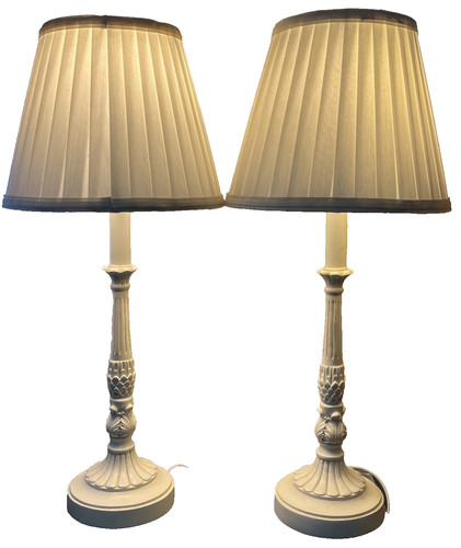 Pair table lamps 56cm tall - table,