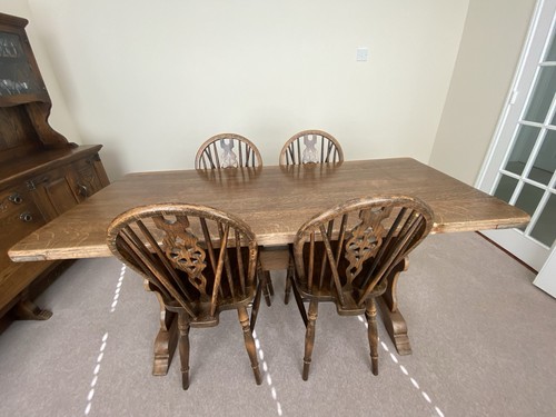 Antique dark oak refectory