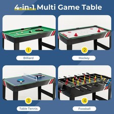 4 in 1 Multi Game Table Play Set-Football Air-Hockey-Table Tennis-Pool Billiards