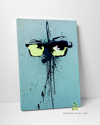 Banksy glasses graffiti canvas - banksy,