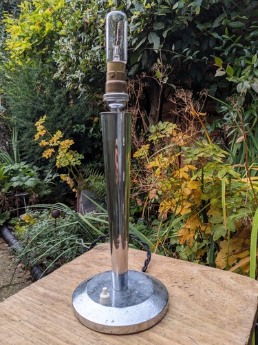 Vintage art deco chrome table - art,