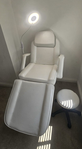 White stationary massage chair - white,