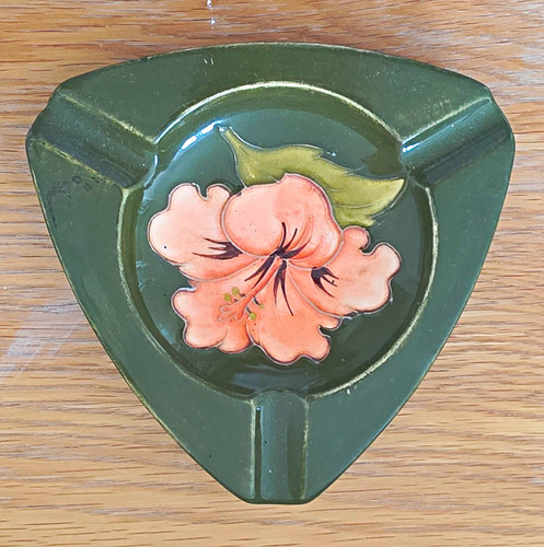 Moorcroft green pink glossy - green,