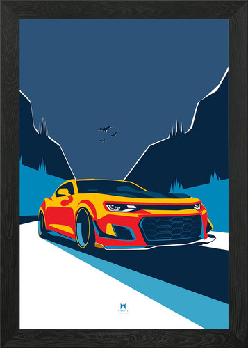 Camaro muscle car illustration - camaro,