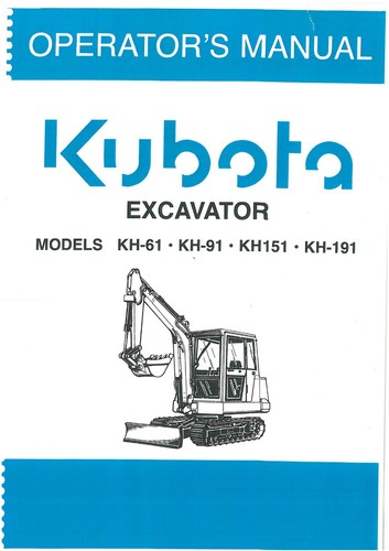 Kubota excavator kh61 kh91 - excavator, kh61,