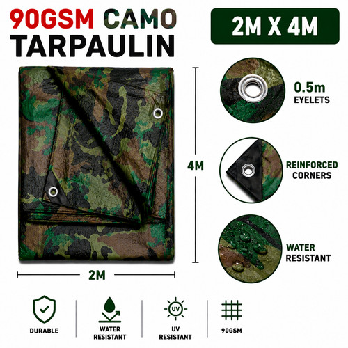 Camouflage tarpaulin 4m - camouflage,
