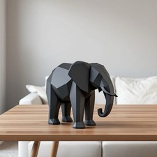 Low Poly Elephant Figurine