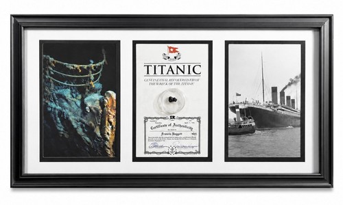 Titanic coal artifact framed - |,