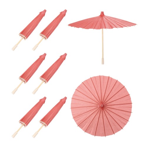 6pcs paper umbrellas - paper, 16"