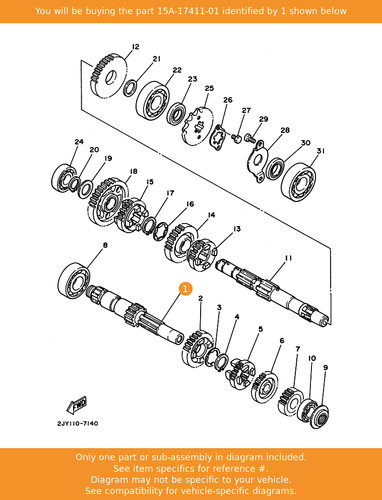 Yamaha axle main - axle,,