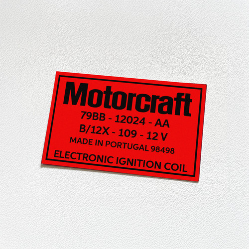 Motorcraft coil decal sticker - coil, decal/sticker