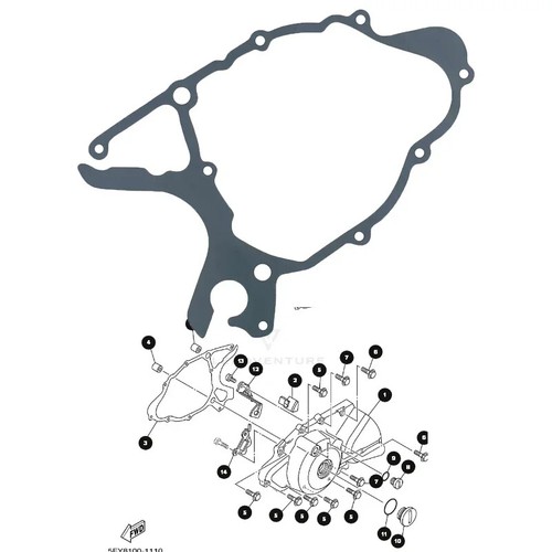 Engine crankcase generator - crankcase,