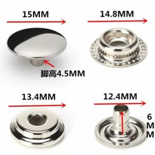 100pcs 15mm Stainless Steel