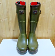Aigle Parcours 2 ISO Wellington Boots Size 5.5 (EU 39) Bronze Green Wellies