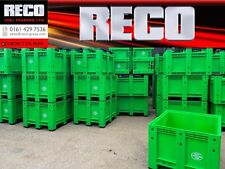 BRAND NEW GREEN 610 LTR RIGID PLASTIC PALLET BOX " DOLAV"  1000X1200X750m BULK