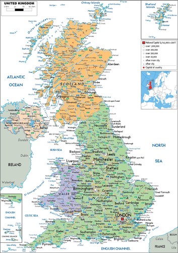 Map england wales - of,