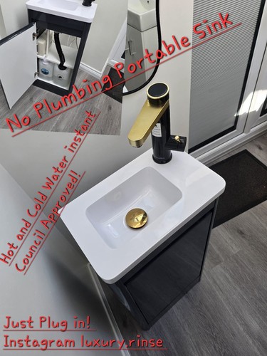 Portable sink hot and - sink, cold