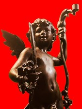 Antique French Spelter Lamp