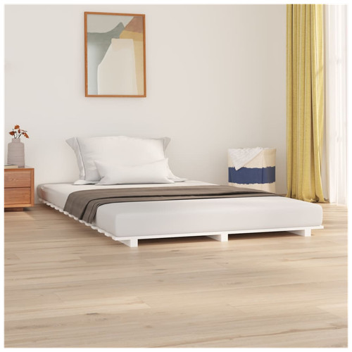 Bed frame white solid - frame,