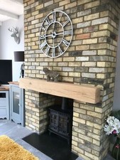 OAK MANTEL MANTLE BEAM FIREPLACE MANTLEPIECE Solid Wood Lintel Log Burner Shelf