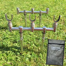 NEW GOAL POST BUZZ BAR SET 20-35 CM 4 x BANK STICKS + 3 U RESTS CARP FISHING BAG