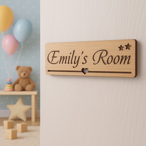 Personalised bedroom name door - name,