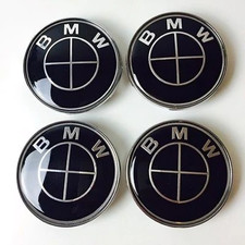 Set of 4 BMW Wheel Centre Caps 68mm 1 3 5 6 7 E30,E36,E46,E92 X5 X6 M & Z Series