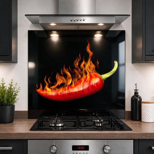 Printed glass kitchen - printed,