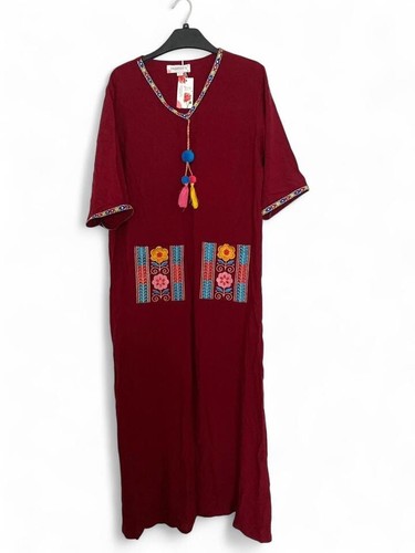 Bnwt moroccan red embroidered - moroccan,