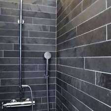 BRAZILIAN BLACK SLATE STRIP WALL TILES 600x60x10mm(+/-2mm) £59.99 PER SQM