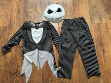 Disney Nightmare Before Christmas Jack Skellington Costume +Mask Age 5-6 TU