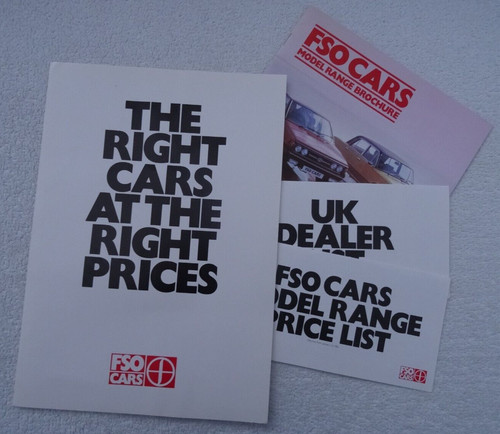 Fso cars brochure pack 1982 - cars,