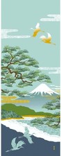 Hama pattern Picture Tenugui Miho no Matsubara landscape map