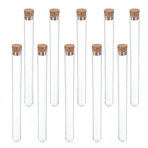 Clear plastic test - test, tubes
