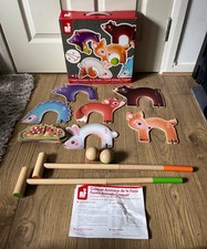 Forrest Animals Wooden Croquet Set by Janod - Complete