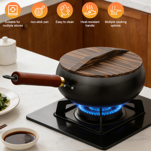 Cast iron shallow - cast, casserole