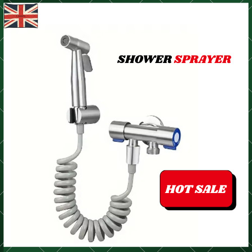 Handheld steel shattaf - steel, toilet