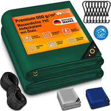 Tillvex® Cover 650 g/m² Fabric Tarpaulin with Eyelets Truck Tarpaulin Wood Protective Tarpaulin