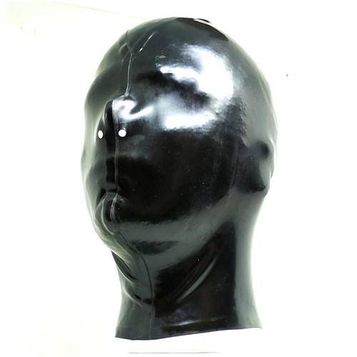 Black latex rubber gummi hood - latex,