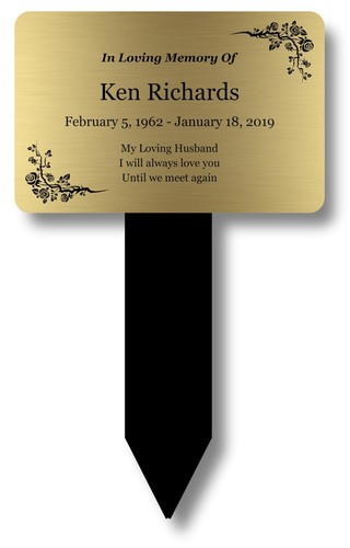 Personalised gold memorial - gold,