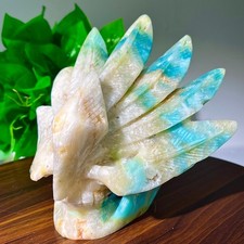 4.85LB Natural Blue Pine Hand Carving - Rare Collectibles