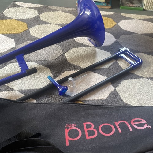 Pbone trombone blue with - trombone,,