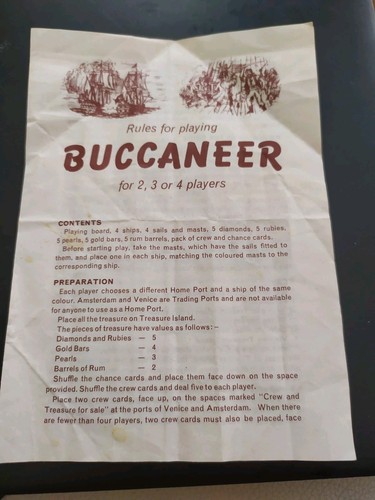 Buccaneer rules for playing - rules,