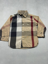 Burberry Baby Nova Check Shirt Beige Plaid Equestrian Knight Logo 18M