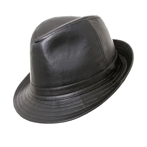 Black faux leather - faux,