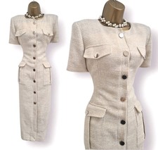 Karen Millen UK 10 Beige Tweed