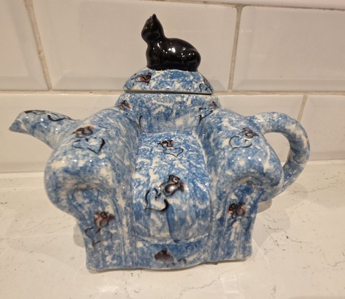 Novelty blue armchair ceramic - novelty,
