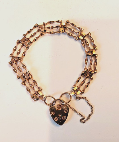 Vintage english gate bracelet - vintage,