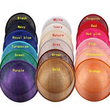 Rounded Scoop Sinamay Hat Base for Hats Fascinator Making Wedding hats 1PC
